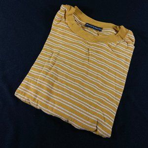 Brandy Melville yellow and white striped shirt